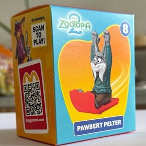 Zootopia 2 Disney x McDonalds Pawbert Pelter Happy Meal Toy - NEW